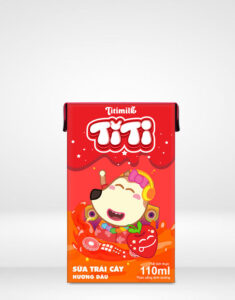 Sữa trái cây Hương dâu Titimilk 110 ml